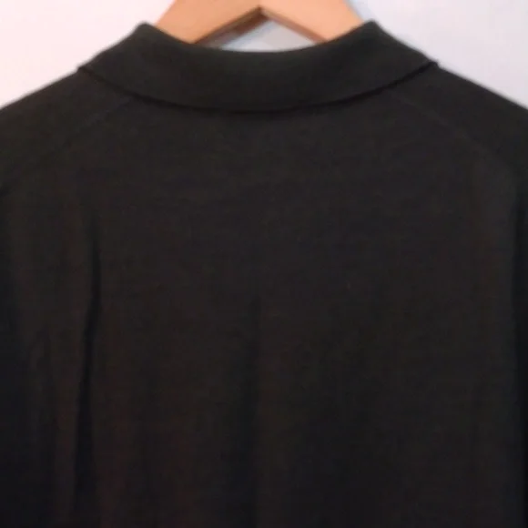 Brooks Brothers Green Fine Italian Merino Wool Long Sleeve Polo Shirt  (Large) - Picture 10 of 11